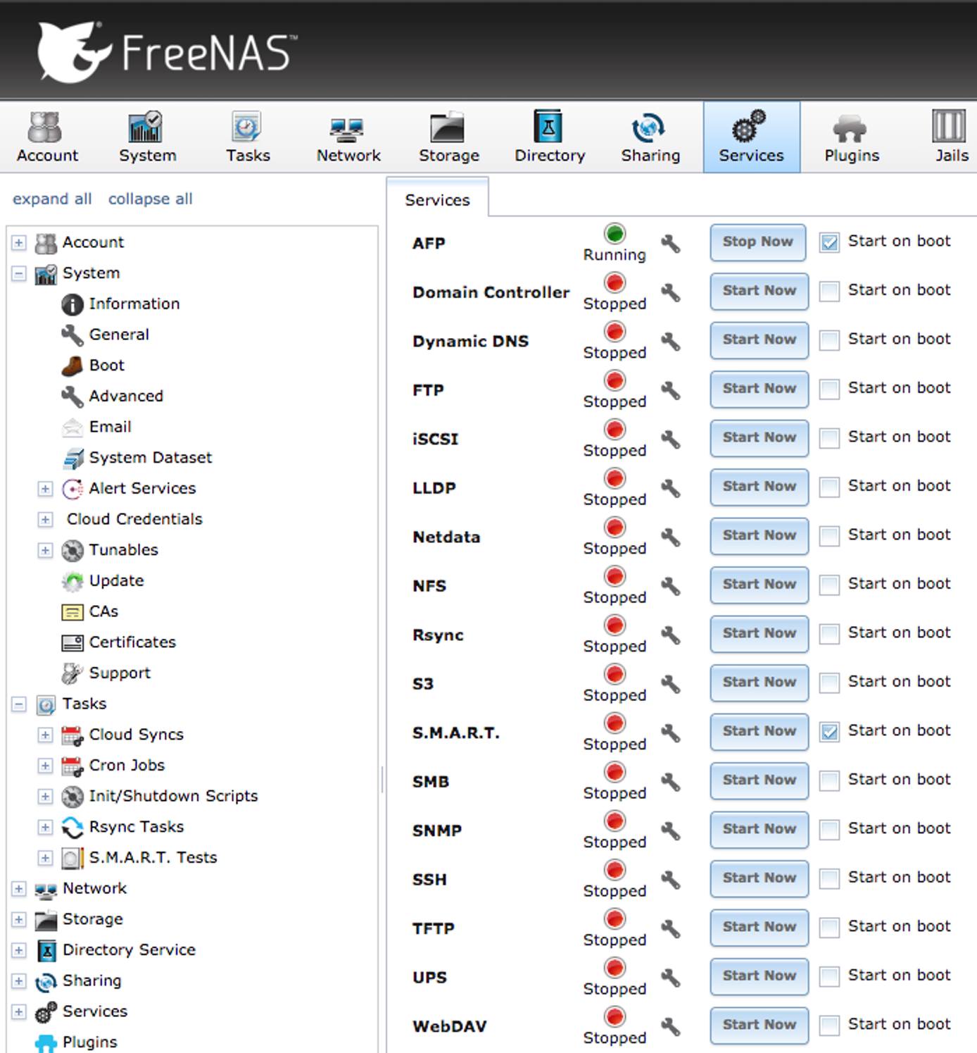 FreeNAS Services FreeNAS Services