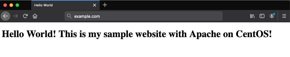 Sample Website Loaded in Browser Sample Website Loaded in Browser