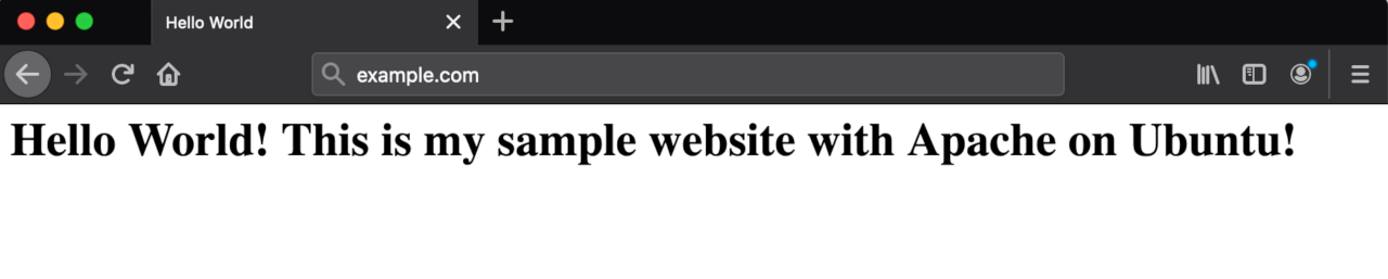 Sample Website Loaded in Browser Sample Website Loaded in Browser
