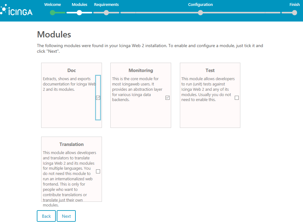 Select Doc and Monitoring Modules Select Doc and Monitoring Modules