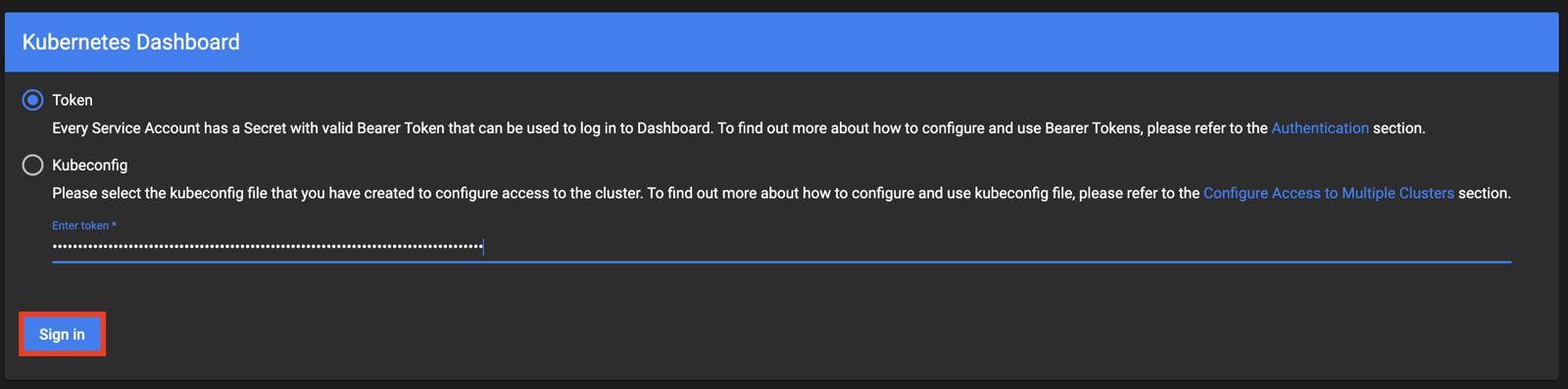 Dashboard Sign In Dashboard Sign In